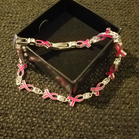Avon breast cancer ribbon tennis bracelet - Picture 1 of 1